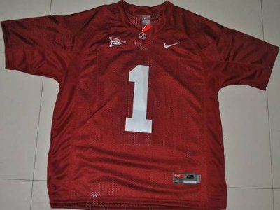 crimson tide #1 nick saban red embroidered ncaa jersey