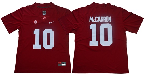 Crimson Tide #10 AJ McCarron Red Limited Stitched NCAA Jersey