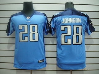 youth tennessee titans 28 johnson light blue jerseys