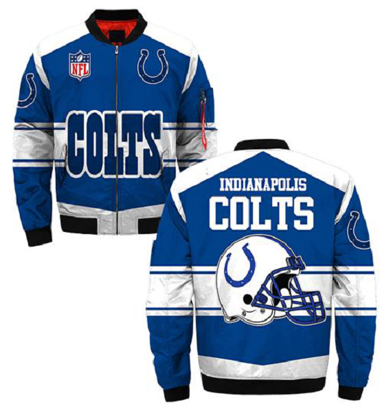 NFL Indianapolis Colts Sublimated Fashion 3D Fullzip Jacket