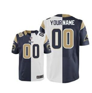 Women Nike St.Louis Rams Customized All Stitched Split Elite Jersey