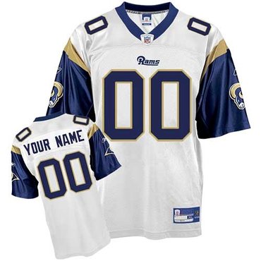 st louis rams customized white jersey (s-5xl)