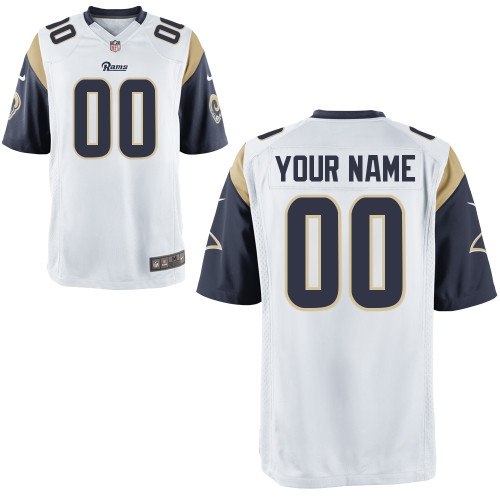 men's st. louis rams customized game white jerseys