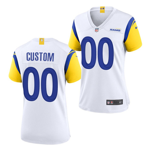 Women's Los Angeles Rams Customized 2021 White Vapor Untouchable Limited Alternate Stitched Jersey