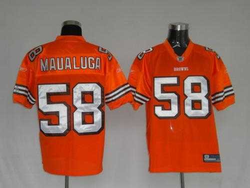 cleveland browns 58 maualuga orange jerseys