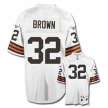 cleveland browns 32 jim brown white jersey