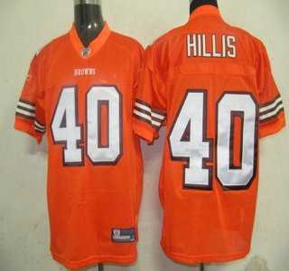 cleveland browns 40 hillis orange jerseys