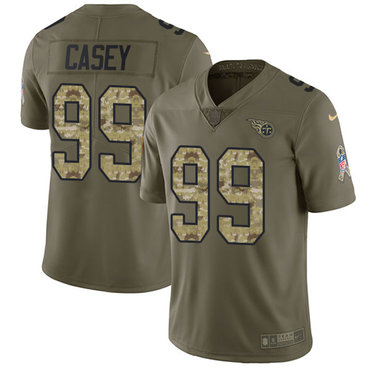 Nike Titans #99 Jurrell Casey Olive Camo Youth Stitched NFL Limited 2017 Salute to Service Jersey