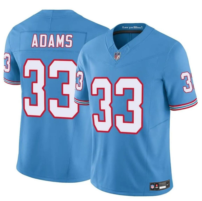 Youth Tennessee Titans #33 Jamal Adams Blue 2024 F.U.S.E. Throwback Vapor Limited Stitched Football Jersey