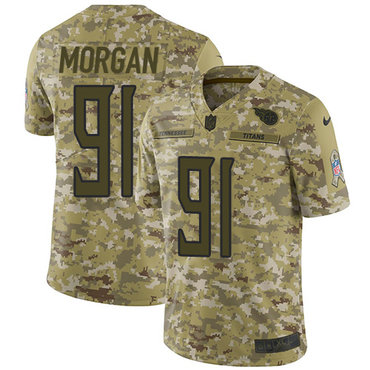 Nike Titans #91 Derrick Morgan Camo Youth Stitched NFL Limited 2018 Salute to Service Jersey