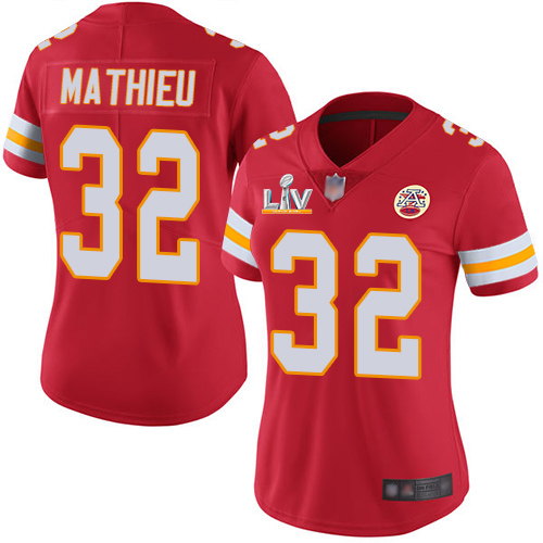 Nike Chiefs #32 Tyrann Mathieu Red Team Color Women's Super Bowl LV Bound Stitched NFL Vapor Untouchable Limited Jersey