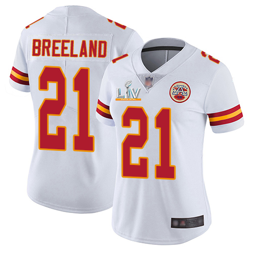 Nike Chiefs #21 Bashaud Breeland White Women's Super Bowl LV Bound Stitched NFL Vapor Untouchable Limited Jersey