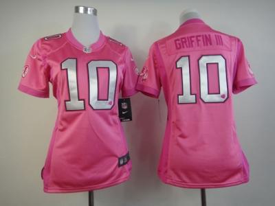 NEW NFL washington redskins #10 Robert griffin iii Pink Jerseys(love s)