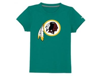 NEW washington redskins logo youth T-Shirt lt.green