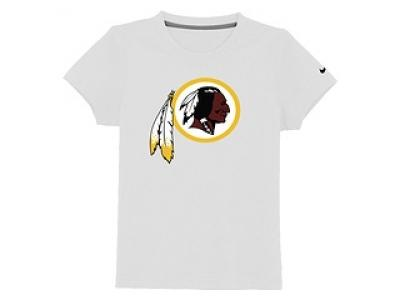 NEW washington redskins logo youth T-Shirt white