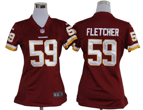 women NEW washington redskins 59 london fletcher red jerseys