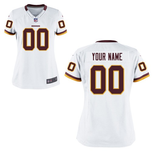 women NEW Washington Redskins Customized White Jerseys