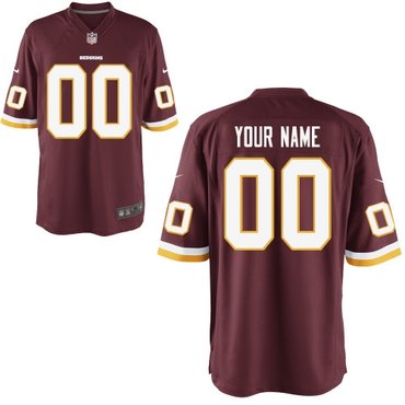 men's washington redskins customized game team color jerseys