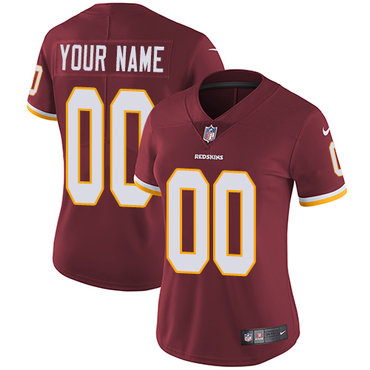 Nike NFL Washington Redskins Vapor Untouchable Customized Elite Burgundy Red Home Women's Jersey