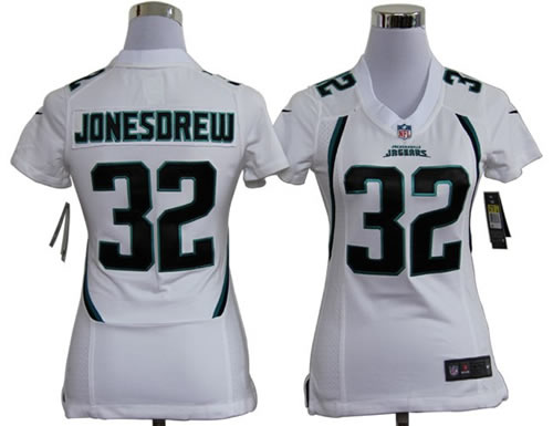 Women NEW Jacksonville Jaguars 32 Maurice Jones-Drew White Jerseys