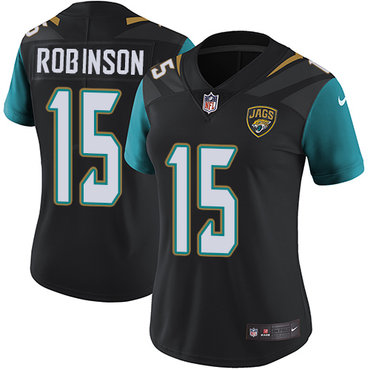 Nike Jaguars #15 Allen Robinson Black Alternate Women's Stitched NFL Vapor Untouchable Limited Jersey