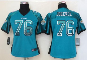 NEW women nfl jerseys Jacksonville Jaguars #76 Luke Joeckel Blue(Elite drift fashion)