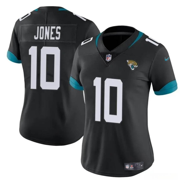 Women's Jacksonville Jaguars #10 Mac Jones Black Vapor Stitched Jersey(Run Small)