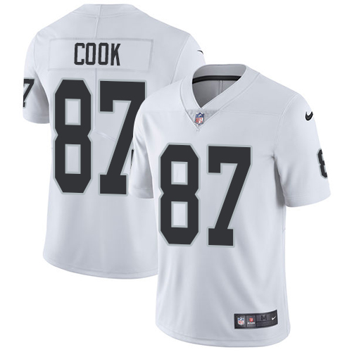 Nike Raiders #87 Jared Cook White Men's Stitched NFL Vapor Untouchable Limited Jersey