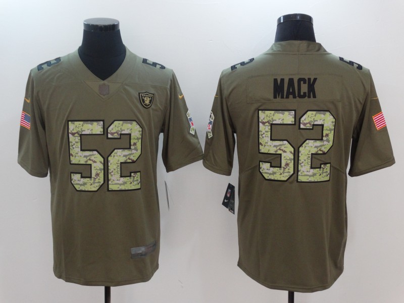 Nike Raiders 52 Khalil Mack Olive Camo Salute To Service Limited Jersey