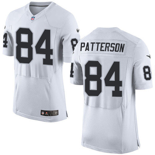 Nike Raiders #84 Cordarrelle Patterson White Men's Stitched NFL New Elite Jersey