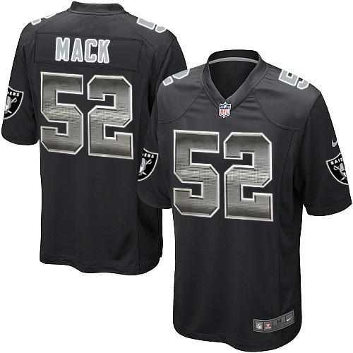 Nike Raiders #52 Khalil Mack Black Team Color Men's Stitched NFL Limited Strobe Jersey