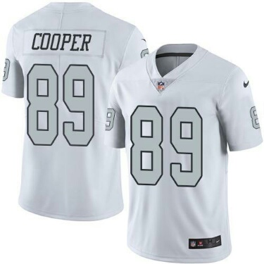 Men's Oakland Raiders #89 Amari Cooper Nike White Color Rush Limited Jersey