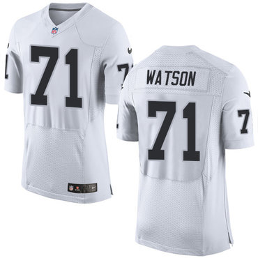 Men's oakland raiders #71 Menelik Watson White color Elite jerseys