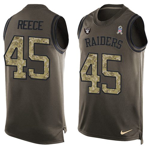 Nike Raiders #45 Marcel Reece Green Men's Stitched NFL Limited Salute To Service Tank Top Jersey