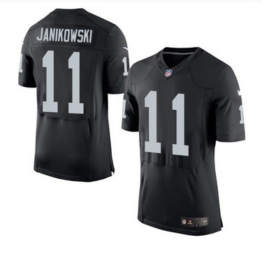 Nike Oakland Raiders #11 Sebastian Janikowski Black Team Color Men's Stitched NFL New Elite Jersey