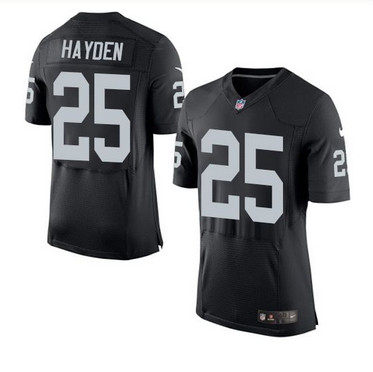 Nike Oakland Raiders #25 D.J. Hayden Black Team Color Men's Stitched NFL New Elite Jersey