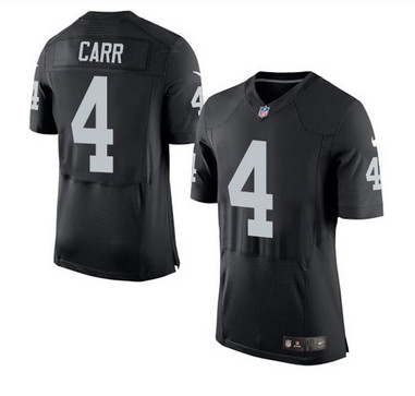 Nike Oakland Raiders #4 Derek Carr Black Team Color Men's Stitched NFL New Elite Jersey