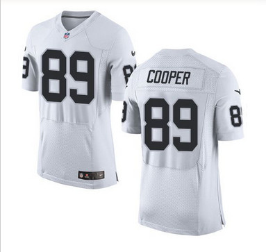 Nike Oakland Raiders #89 Amari Cooper White Men's Stitched NFL New Elite Jersey