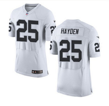 Nike Oakland Raiders #25 D.J. Hayden White Men's Stitched NFL New Elite Jersey