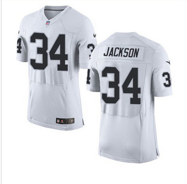 Nike Oakland Raiders #34 Bo Jackson White Men's Stitched NFL New Elite Jersey