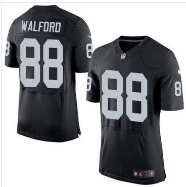 Nike Oakland Raiders #88 Clive Walford Black Team Color Men's Stitched NFL New Elite Jersey