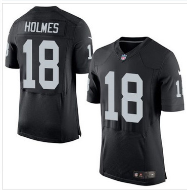 Nike Oakland Raiders #18 Andre Holmes Black Team Color Men's Stitched NFL New Elite Jersey