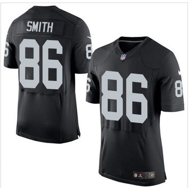 Nike Oakland Raiders #86 Lee Smith Black Team Color Men's Stitched NFL New Elite Jersey