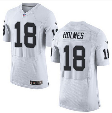 Nike Oakland Raiders #18 Andre Holmes White Men's Stitched NFL New Elite Jersey