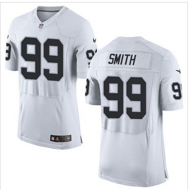 Nike Oakland Raiders #99 Aldon Smith White Men's Stitched NFL New Elite Jersey