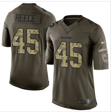 Nike Oakland Raiders #45 Marcel Reece Green Men's Stitched NFL Limited Salute to Service Jersey