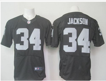 Nike Oakland Raiders #34 Bo Jackson Black Team Color Men's Stitched NFL New Elite Jersey