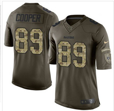 Nike Oakland Raiders #89 Amari Cooper Green Men's Stitched NFL Limited Salute to Service Jersey