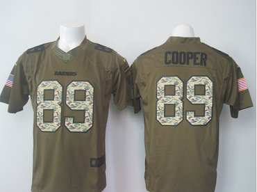 New Oakland Raiders #89 Amari Cooper Nike Green Salute To Service Limited Jersey