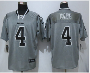 Nike Okaland Raiders #4 Derek Carr Lights Out Grey Elite Jerseys